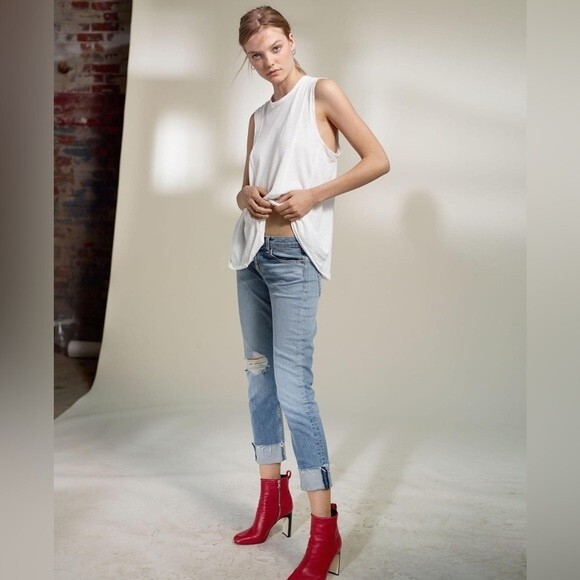 Rag & Bone Dre Boyfriend Jeans in June Wash 25 - Picture 1 of 14